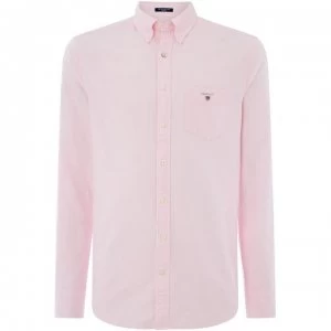 Image of Gant Long Sleeve Oxford Shirt - Pale Pink