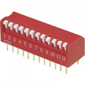 Image of DIP switch Number of pins 12 Piano type TRU COMPONENTS DPR 12