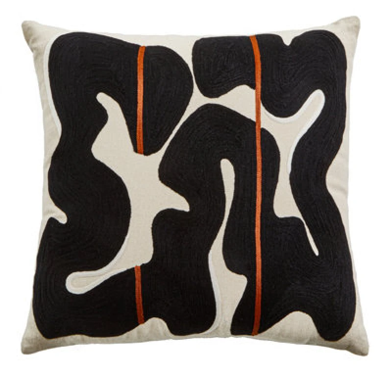 Image of Orsina Bosie Ozella Black And Beige Cushion