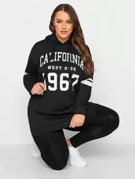 Image of Yours California Slogan Hoodie - Black, Size 22-24, Women