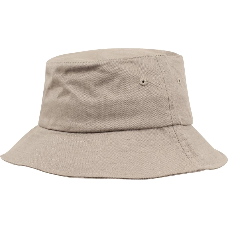 Image of Flexfit by Yupoong Mens Cotton Twill Bucket Hat in Khaki Khaki Male One Size