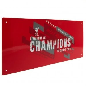 Image of Liverpool FC Champions Of Europe Street Sign