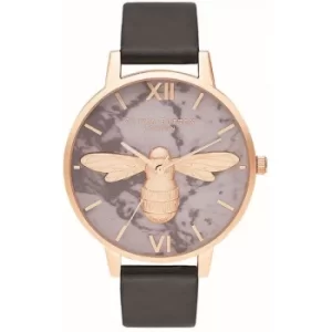 Image of Ladies Olivia Burton 3D Bee Marble Watch