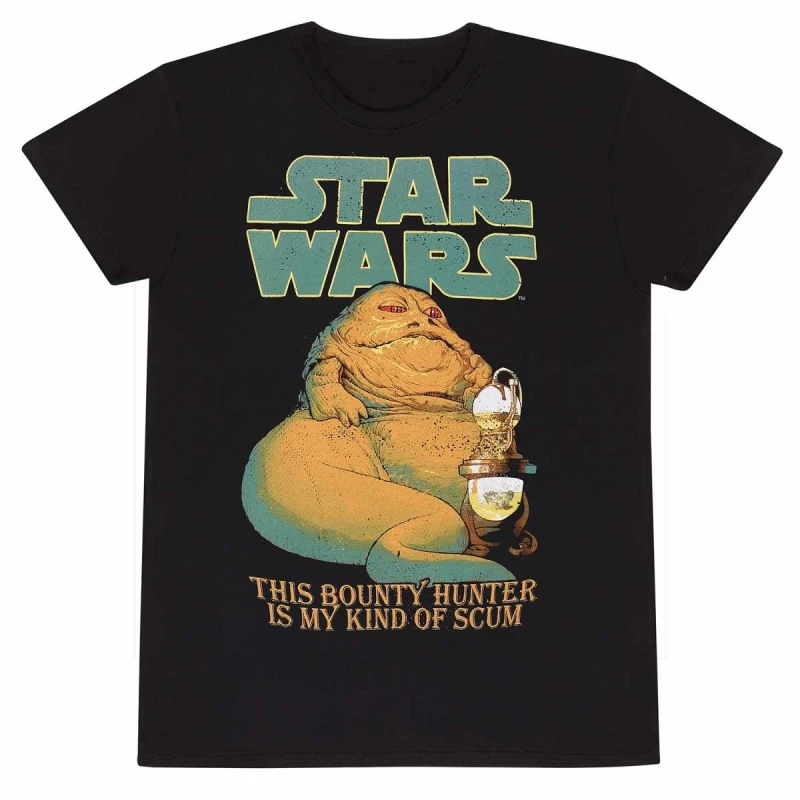Image of Star Wars My Kind Of Scum Jabba The Hutt T-Shirt Black male