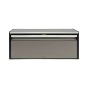 Image of Brabantia Platinum Fall Front Bread Bin Grey