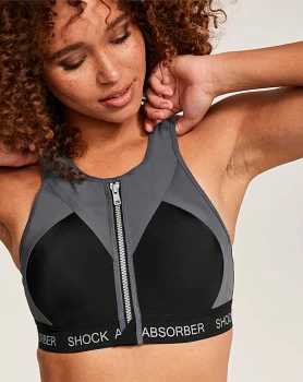 Image of Shock Absorber Infinity Power Bra, Black, Size 36D, Women