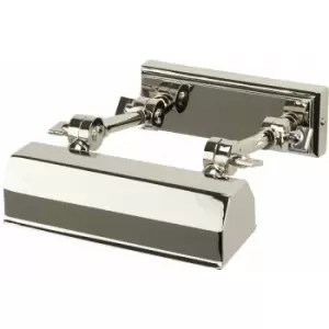 Image of Loops - Single Bulb Picture Light Highly Polished Nickel Finish LED E14 40W Bulb