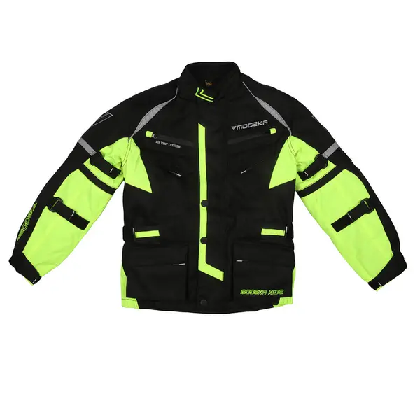 Image of Modeka Tourex II Jacket Kids Black Yellow 140