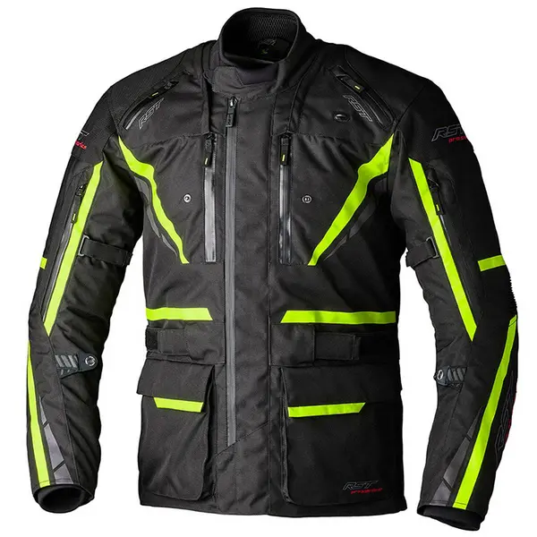 Image of RST Paragon 7 Jacket Black Fluo Yellow Size 56