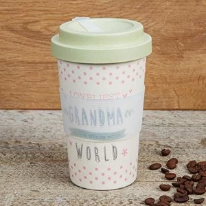 Image of Love Life Bamboo Travel Mug 400ml - Loveliest Grandma
