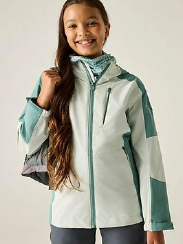 Image of Regatta Calderdale III Hooded Waterproof Jacket in Baby Blue Size: 15-16 Years Baby Blue Unisex 15-16 Years