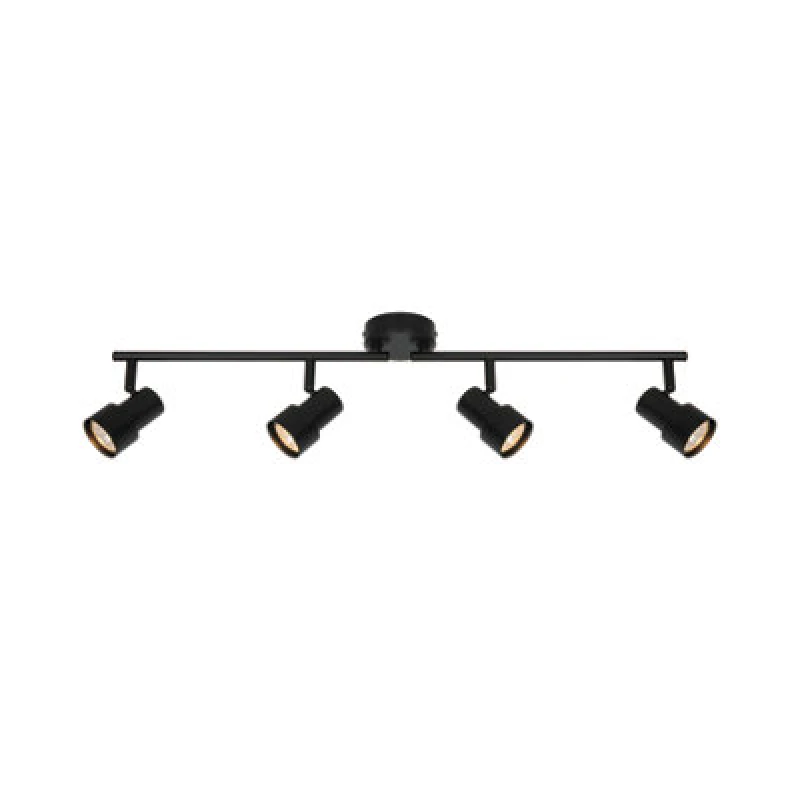 Image of Nordlux Boston Metal Pendant Rail Light 4 Adjustable Heads Black,mains