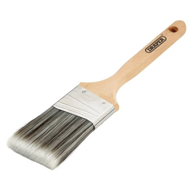Image of Draper Wooden Handle Synthetic Angled Paint Brush PB-A/WOOD-2.5" Width: 64mm