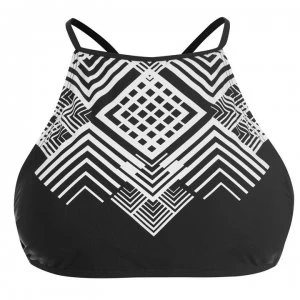 Image of Slazenger Crop Bikini Top Ladies - Black/White