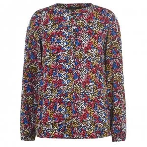 Image of SET Pattern Blouse - Black Red 0993