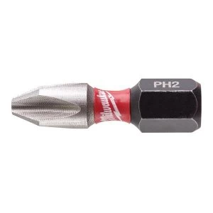 Image of Milwaukee Power Tools SHOCKWAVE Impact Duty Bits PH2 x 50mm (Pack 10)