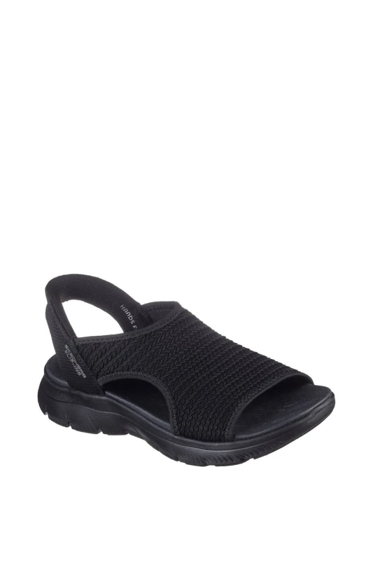 Image of Skechers Womens Summits Sweetly Evolved Sandal in Black Size: 4 Black Female 4