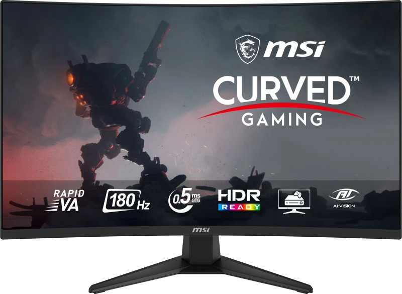 Image of MSI MAG 321CQF E18 31.5" Wide Quad HD 180Hz Curved Gaming Monitor - Black