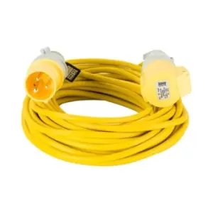 Image of Defender E85121 14m Extension Lead - 16A 2.5mm Cable - Yellow 110V - 221709