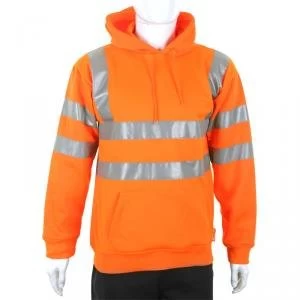 Image of B Seen Sweatshirt Hooded Hi Vis 280gsm Medium Orange Ref BSSSH25ORM Up