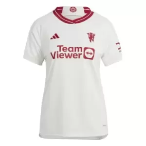 Image of adidas Manchester United Third Shirt 2023 2024 Womens - White