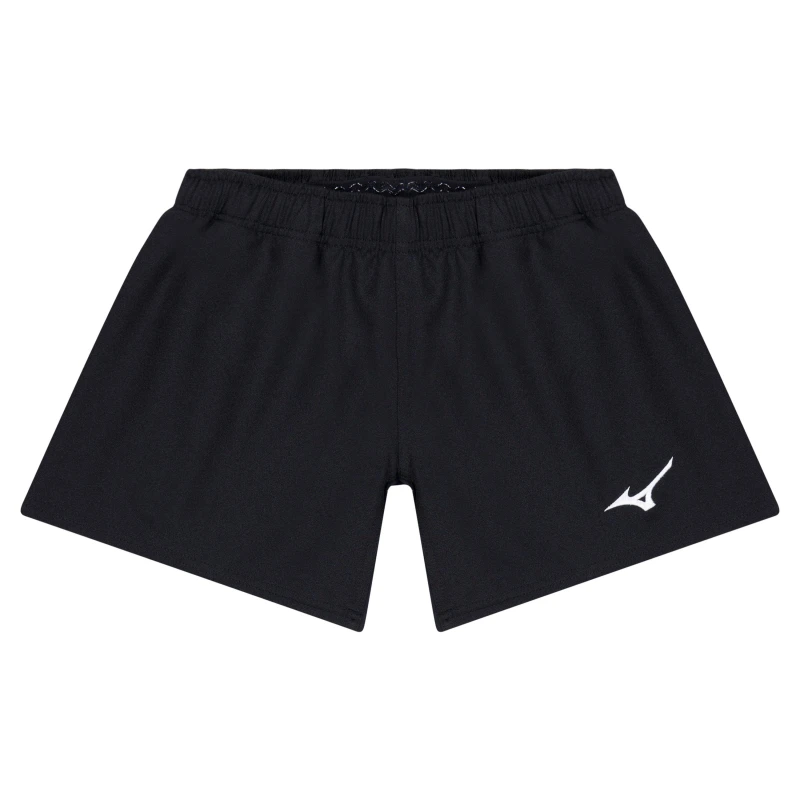 Image of Mizuno Logo Shorts Juniors - Black 5 - 6 Years