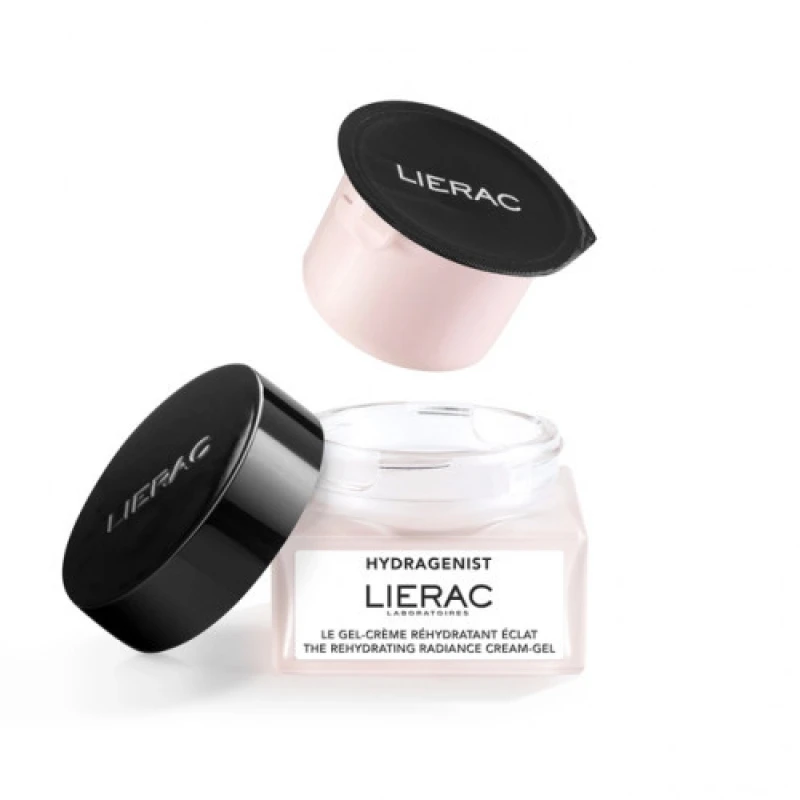 Image of Lierac Hydragenist anti-ageing oxygenating gel moisturiser for normal and combination skin refill 50ml