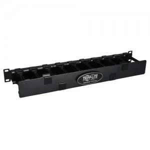 Image of Tripp Lite SmartRack 1U High Capacity Horizontal Cable Manager - Finger duct with dual-hinge cover
