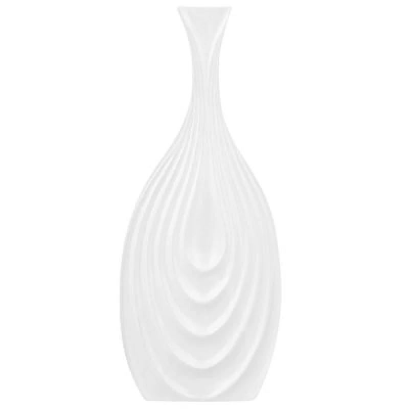 Image of Beliani Decorative Vase Thapsus Ceramic 39cm White