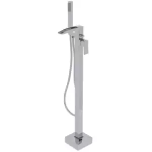 Image of Chrome Waterfall Freestanding Bath Shower Mixer Tap - Tabor