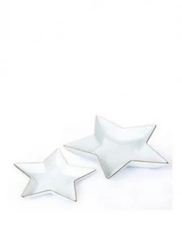 Image of Waterside Set Of 2 Gold Rim Serving Plates