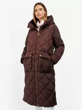 Image of Barbour International Gotland Quilt - Purple, Purple, Size 16, Women