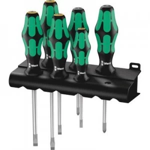 Image of Wera 334/355/6 Rack Workshop Screwdriver set 6 Piece Slot, Pozidriv