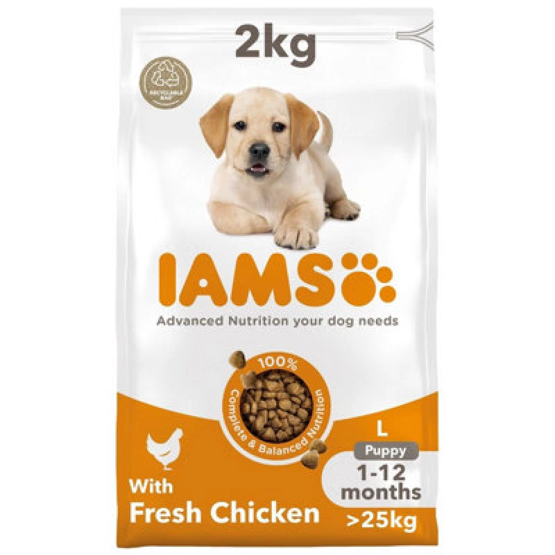 Image of Iams for Vitality Puppy Food Large Breed With Fresh Chicken, 2kg