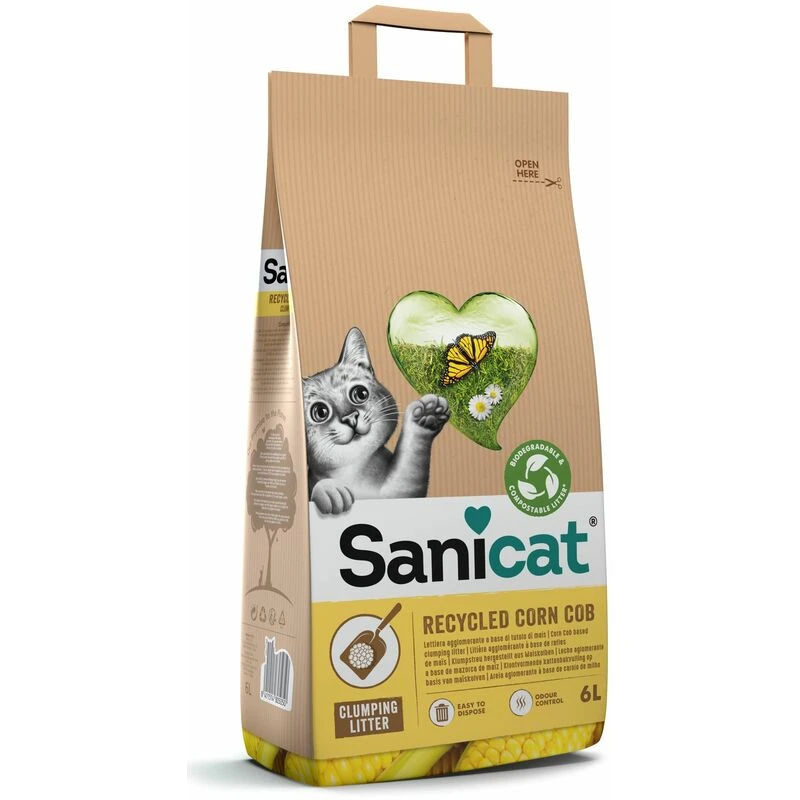 Image of Sanicat Clumping Corn Cat Litter, 6L