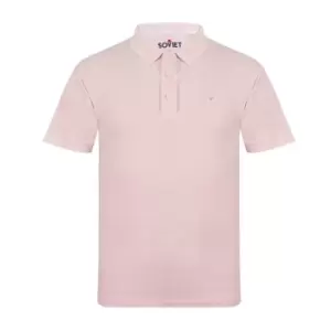Image of Soviet Garment Dyed Polo Shirt Mens - Pink