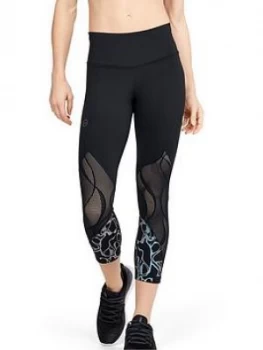 Image of Urban Armor Gear Rush Vent Iridescent Graphic Crop Leggings - Black/Grey