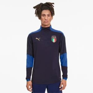 Image of PUMA Italia Mens Training Top, Peacoat/Power Blue, size Medium, Clothing