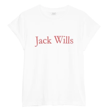 Image of Jack Wills Signature Logo T-Shirt - White 001