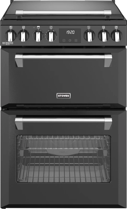 Image of Stoves Richmond Deluxe 60Ei RTY 60cm Electric Mini Range Cooker with Induction Hob - Black - A/A Rated