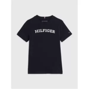 Image of Tommy Hilfiger Hilfiger Arched Tee S/S - Blue