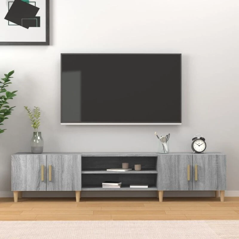 Image of VIDAXL TV Cabinet Grey Sonoma 180x31.5x40cm Engineered Wood Vidaxl 8720845791520