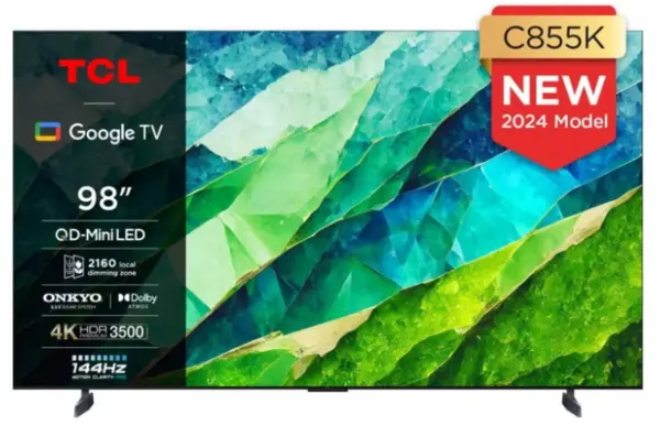 Image of TCL 98" 98C855K Smart 4K Ultra HD QLED TV