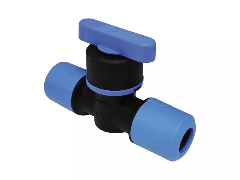 Image of John Guest Push Fit Blue Stop Tap 32 X 32mm UGSTV3232 (Pack of 2) Blue Unisex