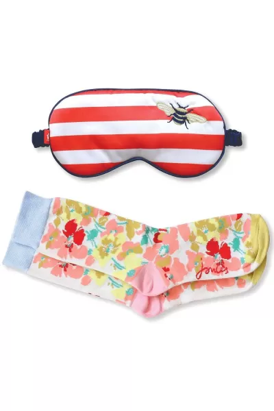Image of Joules Bright Side Eye Mask + Socks Set