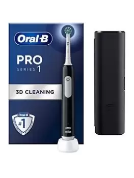 Image of Oral-B Pro 1 Cross Action Black (+Travel Case)