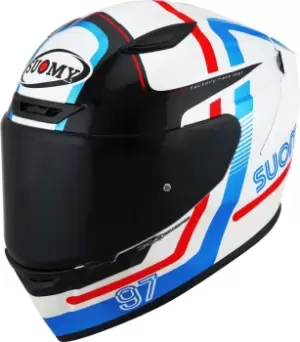 Image of Suomy Track-1 Ninety Seven Helmet, white-red-blue Size M white-red-blue, Size M
