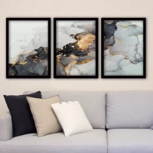 Image of 3SC34 Multicolor Decorative Framed Painting (3 Pieces)