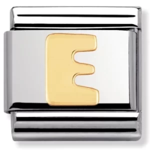 Image of Nomination CLASSIC Gold Letters E Charm 030101/05