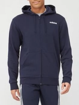 Image of Adidas Essentials Linear Full Zip Hoodie - Ink
